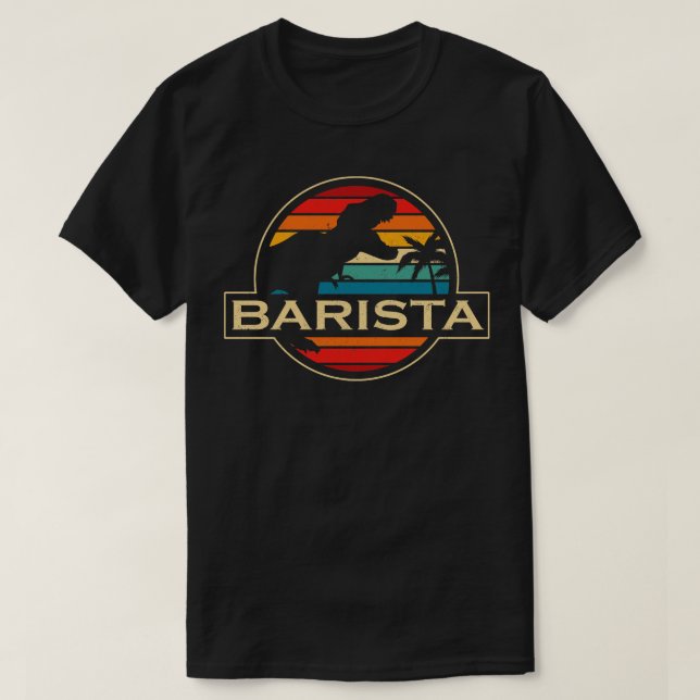 Barista Dinosaur T Shirt (Design framsida)