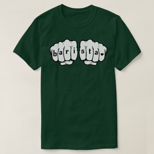 Barista Fists 5 T Shirt (Design framsida)