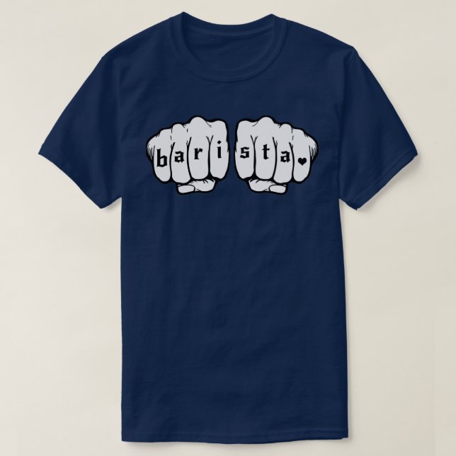 Barista Fists 8 T Shirt (Design framsida)