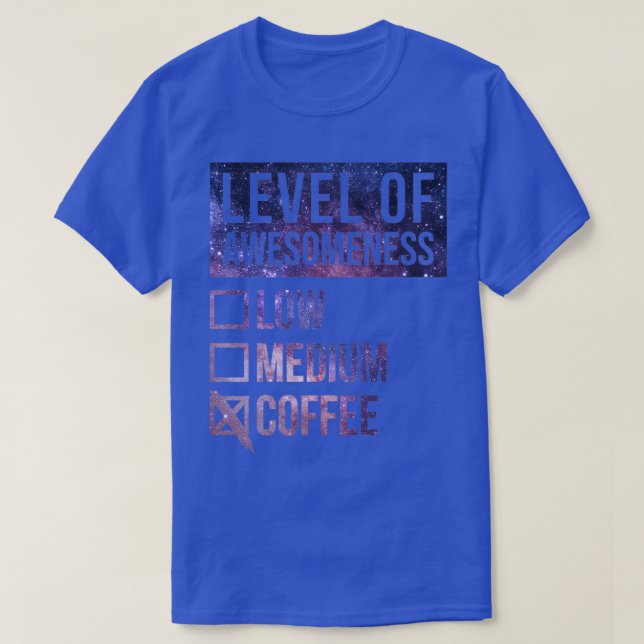 Barista Funny Art Level of Coffee 3 T Shirt (Design framsida)
