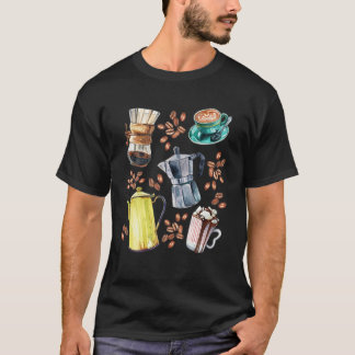 Barista-grafik/kaffe och espresso i vattenkoks t shirt