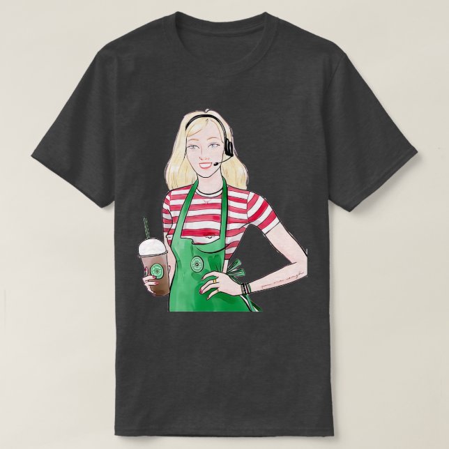 Barista Heaux T Shirt (Design framsida)