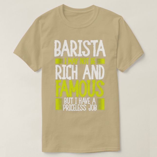 Barista jag har ett ovärderligt jobb t shirt (Design framsida)