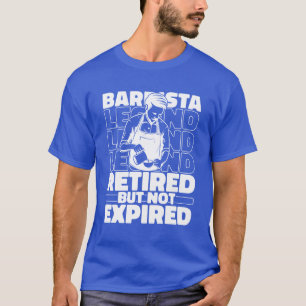 Barista Kaffe Artist Pensionerad retro T Shirt