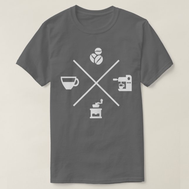 Barista kaffespresso cappuccino kaffebryggare t shirt (Design framsida)