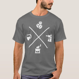 Barista kaffespresso cappuccino kaffebryggare t shirt