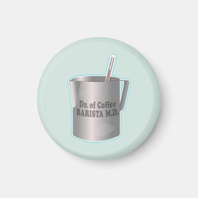 Barista-kaffet skapar lustigt doktor magnet (Framsidan)