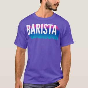 Barista med lång övertoningsskugga t shirt