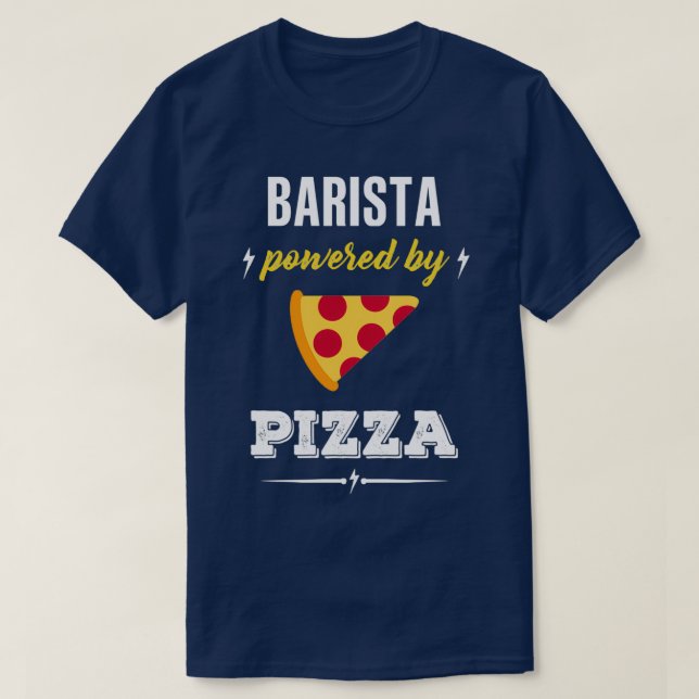 BARISTA med Pizza Funny Gift 2 T Shirt (Design framsida)