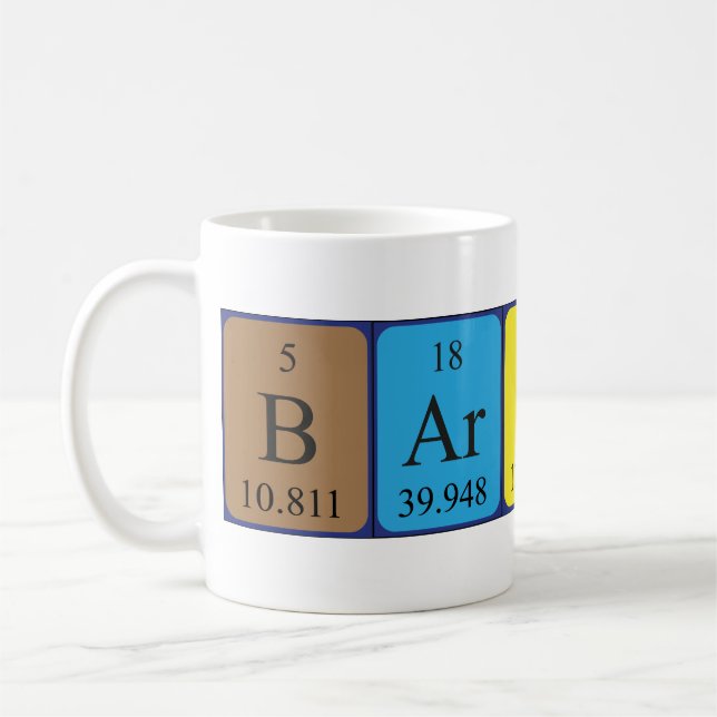 Barista periodiskt bord namn mugg (Vänster)