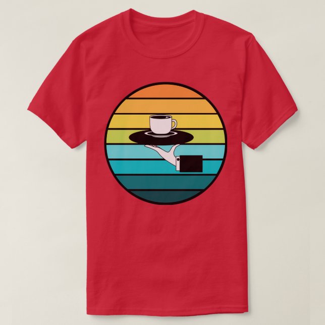Barista Retro Design 10 T Shirt (Design framsida)