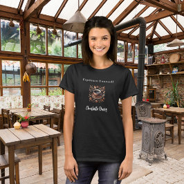 Barista svartbruna kaffebönor i kopp namn t shirt
