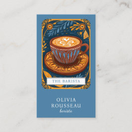 Barista Tarot Blue Visitkort