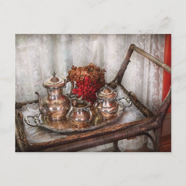 Barista - Tea Set - Morgonte Vykort (Framsida)