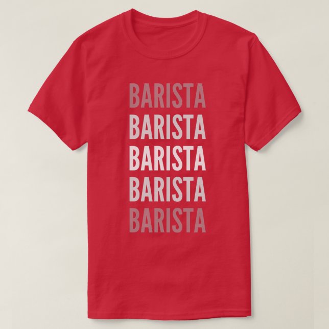 Barista Typography 3 T Shirt (Design framsida)