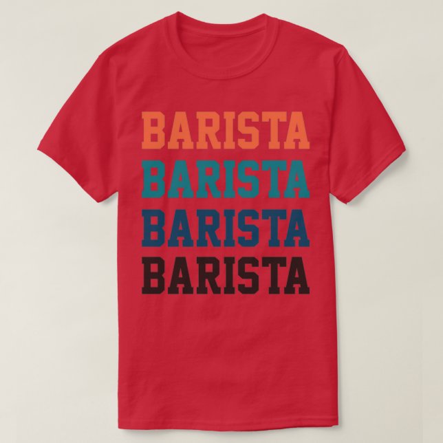 Barista Vintage T Shirt (Design framsida)