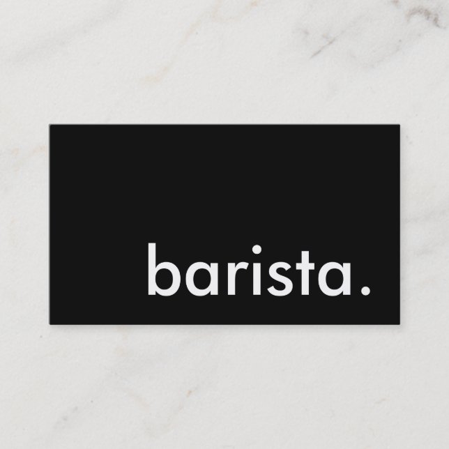 barista. visitkort (Framsida)