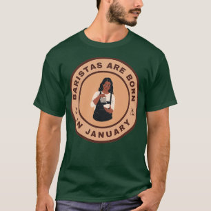 Baristas är född i januari som alternativ design t shirt