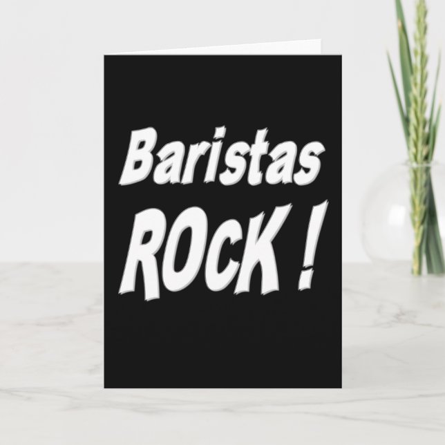 Baristas sten! Hälsningkort Kort (Framsida)