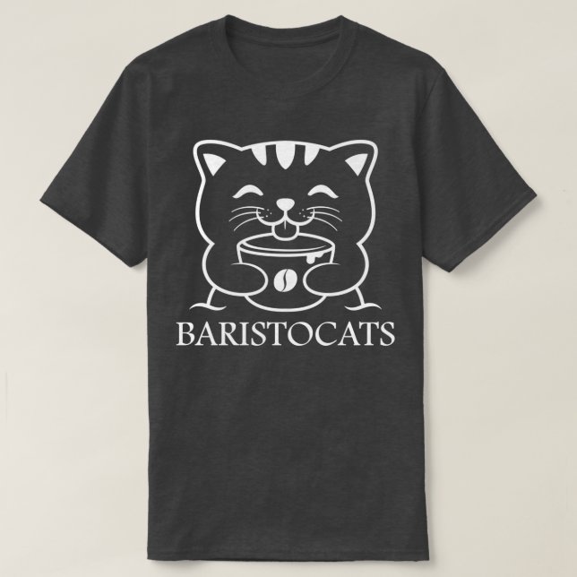 Baristo Cat Coffee Barista Shirt 6 T (Design framsida)