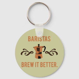 Baristor brygger det bättre nyckelring