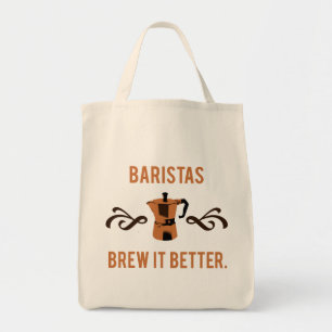 Baristor brygger det bättre tygkasse
