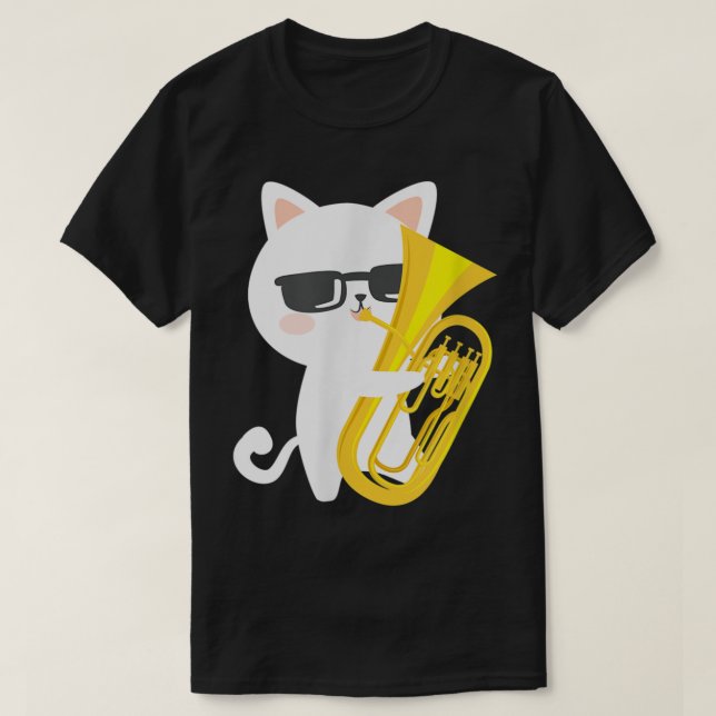 Baritone Cat Cute Baritone Euphonium Player Cat Ow T Shirt (Design framsida)