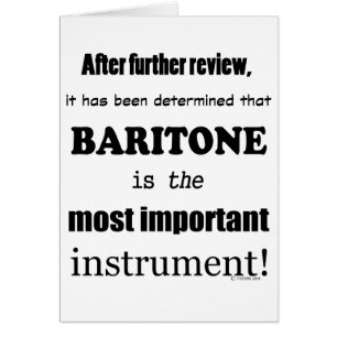 Baritone, det viktigaste instrumentet hälsningskort