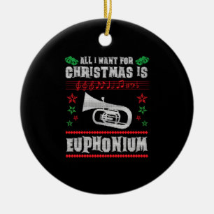 Baritone Euphonium Ugly julsötare Stil Julgransprydnad Keramik