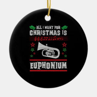 Baritone Euphonium Ugly julsötare Stil Julgransprydnad Keramik