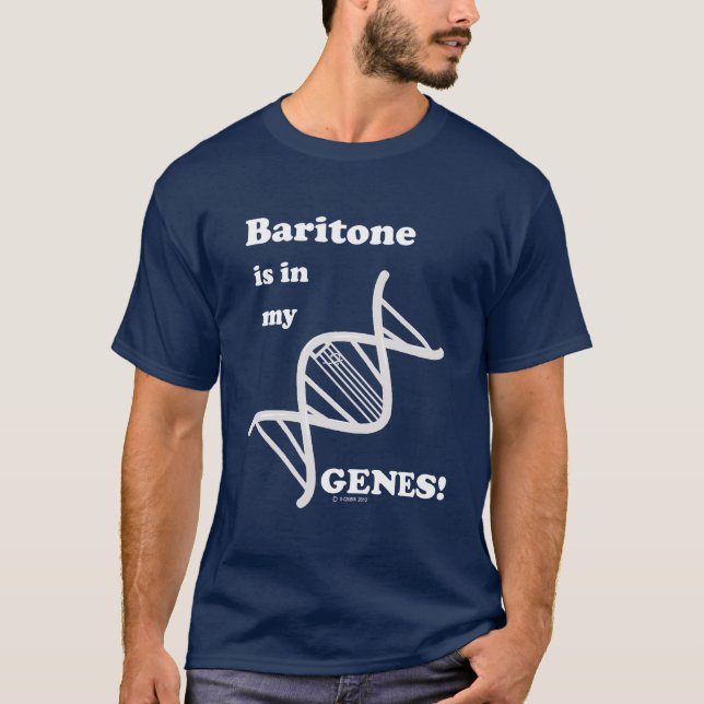 Baritone finns i mina gener t shirt (Framsida)