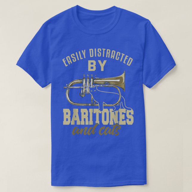 Baritone Funny Cat Lover Marching Band Baritonist T Shirt (Design framsida)