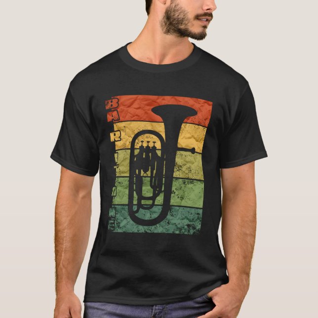 Baritone Horn Baritone Horn Marching Band T Shirt (Framsida)