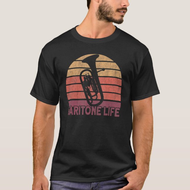 Baritone Horn Euphonium Baritone Player T Shirt (Framsida)