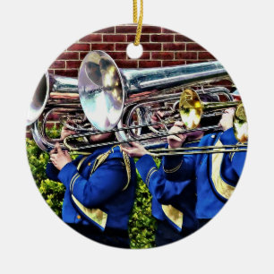 Baritone Horns and Trombone Julgransprydnad Keramik