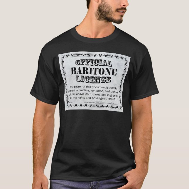 Baritone License Tee Shirt (Framsida)