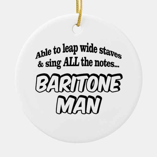 Baritone Man - Music Superhjälte Julgransprydnad Keramik (Framsidan)