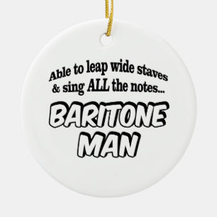 Baritone Man - Musiksuperhjälten Julgransprydnad Keramik