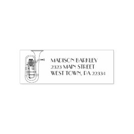 Baritone Music Teacher Självfärgande Stämpel