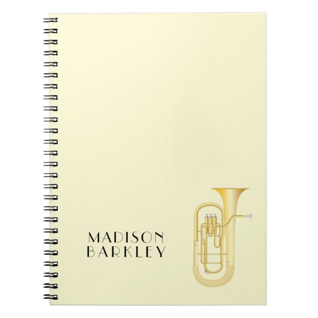 Baritone Musician Band Teacher Notebook Anteckningsbok (Framsidan)