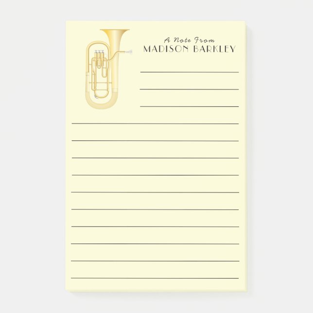 Baritone Musician Band Teacher Post-it Notes (Framsida)