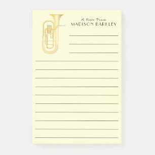 Baritone Musician Band Teacher Post-it Notes Block