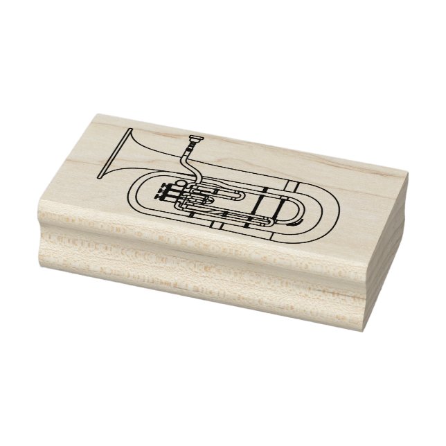 Baritone Musician Band Teacher Rubber Frimärke Stämpel (Stämpel)