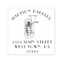 Baritone Musician Band Teacher Self-inking Frimärk