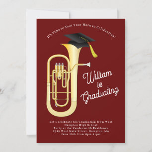 Baritone Musician Studentfest Music Inbjudningar