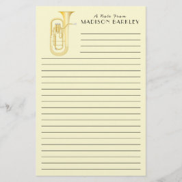 Baritone Musician Teacher Stationery Brevpapper