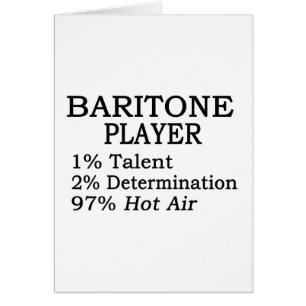 Baritone Player Hett Luft Hälsningskort