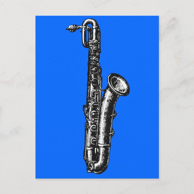Baritone Saxophone Vykort (Framsida)