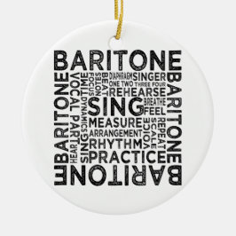Baritone Typography Julgransprydnad Keramik