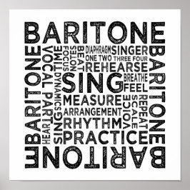 Baritone Typography Poster